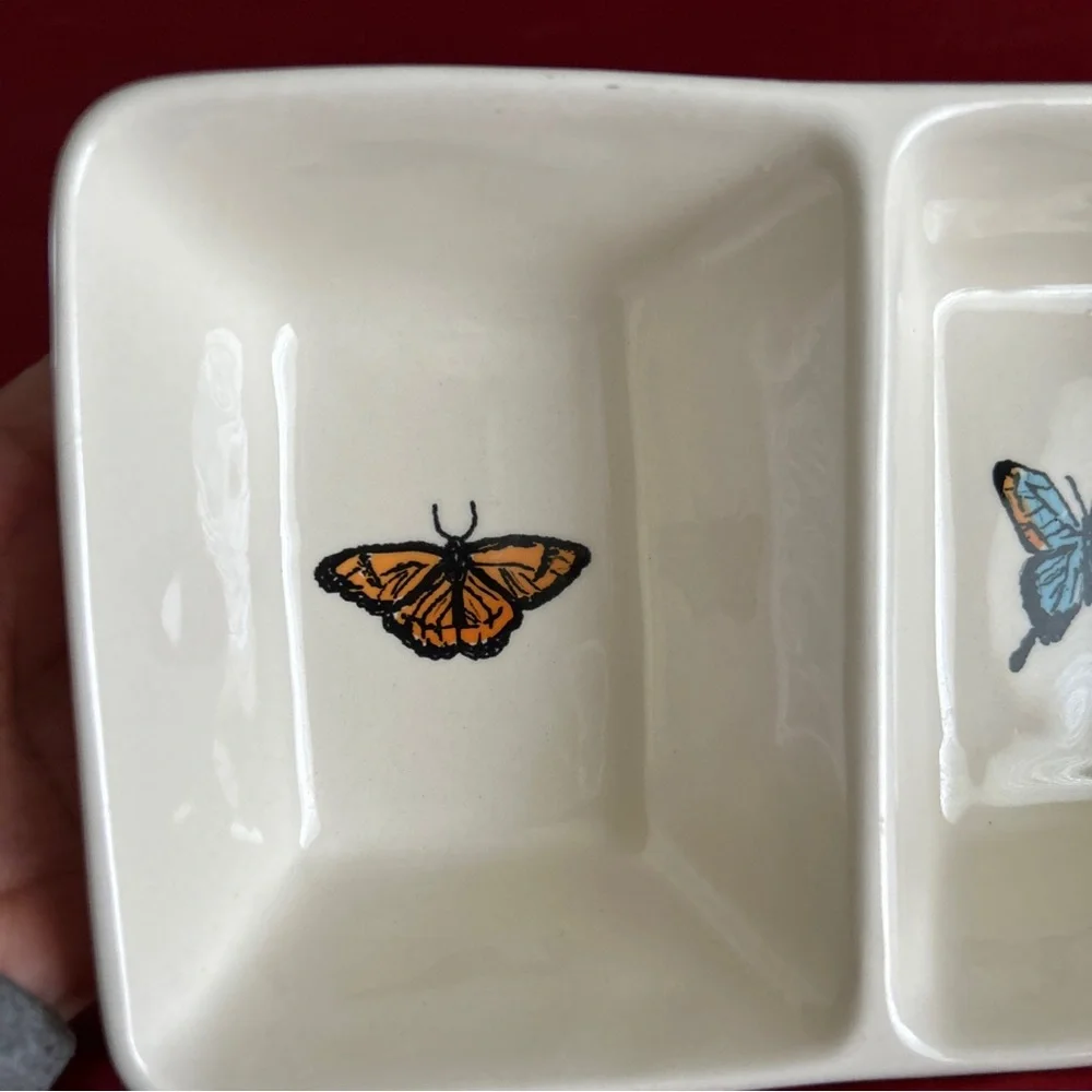 Rae Dunn Divided Butterfly Trinket Dish
